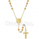 RN 001 Gold Layered Tri-Color Rosary